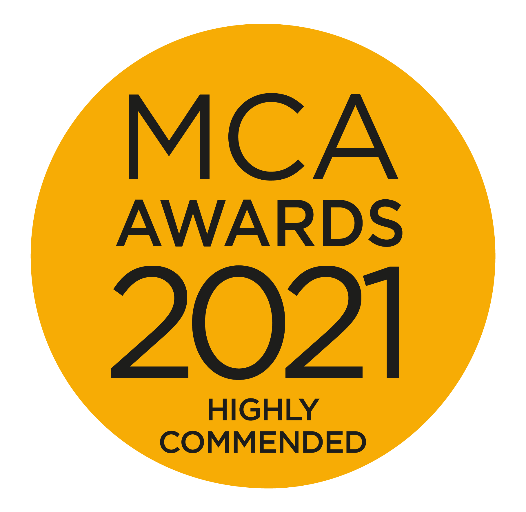 MCA 2021 LOGOS black highly commended